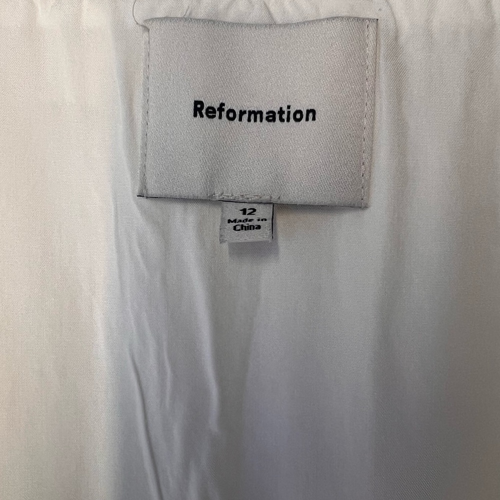 Reformation Andi Linen White Button-Front Maxi Skirt - Picture 3 of 5